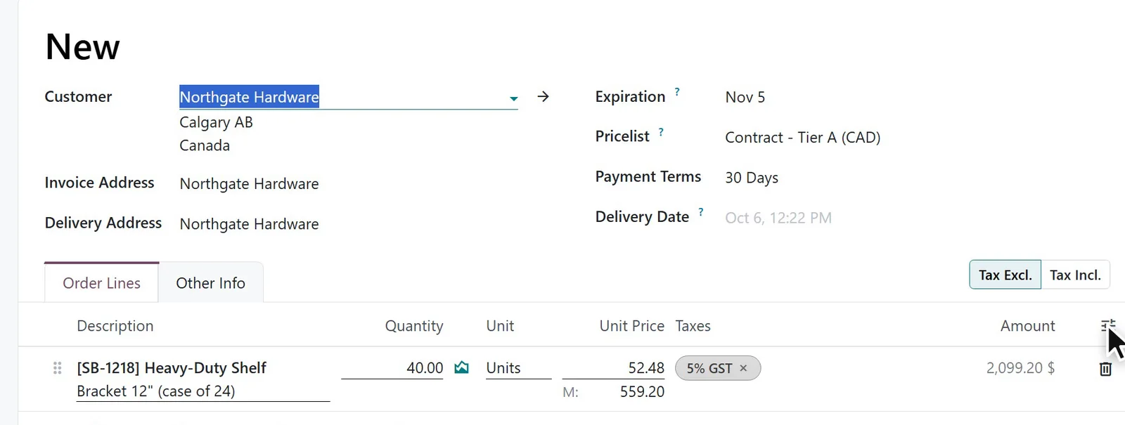 Sales in Odoo 20 on a distributor database